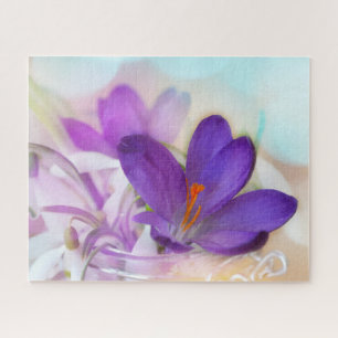 Photo of a Pretty Purple Spring Crocus Jigsaw Puzzle