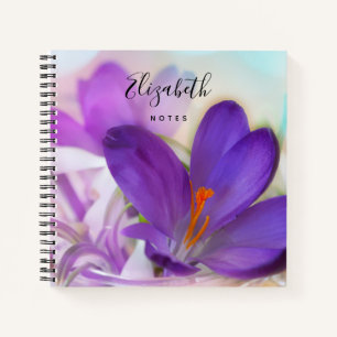 Photo of a Pretty Purple Spring Crocus Notebook