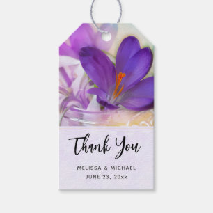 Photo of a Pretty Purple Spring Crocus Wedding Gift Tags