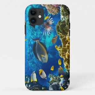 Photo of a tropical Fish on a coral reef iPhone 11 Case