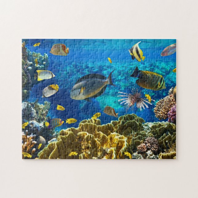 Photo of a tropical Fish on a coral reef Jigsaw Puzzle (Horizontal)