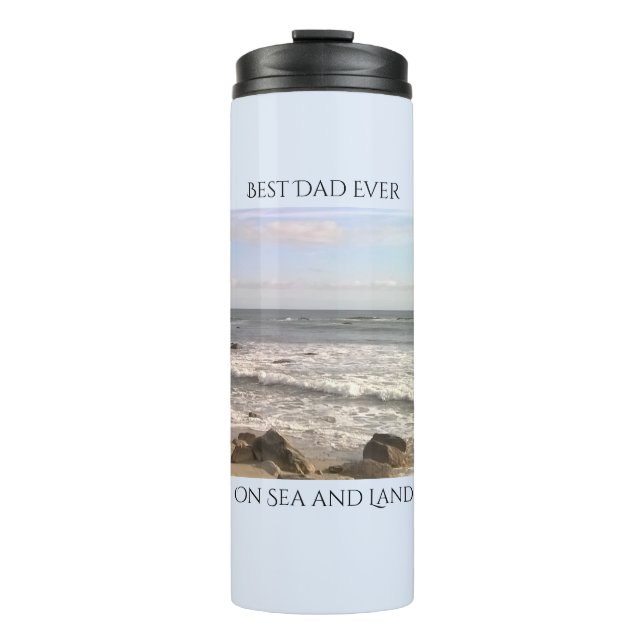 Photo of Atlantic Ocean Best Dad Sea Lovers Blue Thermal Tumbler (Front)