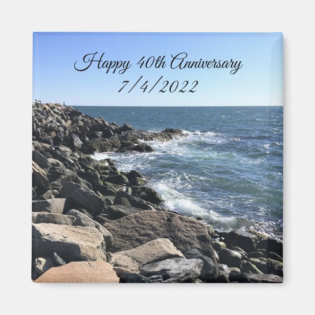 Photo of Atlantic Ocean Blue 40th Anniversary Magnet (Front)