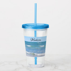 Photo of Atlantic Ocean Custom Name Acrylic Tumbler