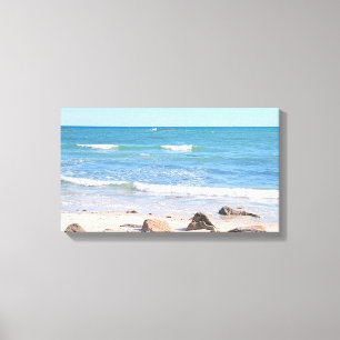Photo of Atlantic Ocean Shore Canvas Print