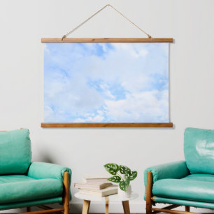 Photo of Baby Blue Peaceful Sky Nursery Room Hanging Tapestry