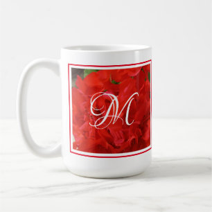 Photo of Beautiful Bright Red Geranium Floral Coffee Mug