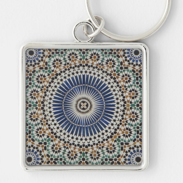 Photo of beautiful Moroccan mosaic tile Keychain (Front)