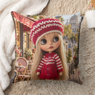Photo of Blythe doll Throw Pillow