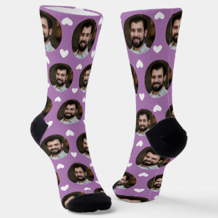 Photo of Boyfriend For Girlfriend Hearts Lavender Socks