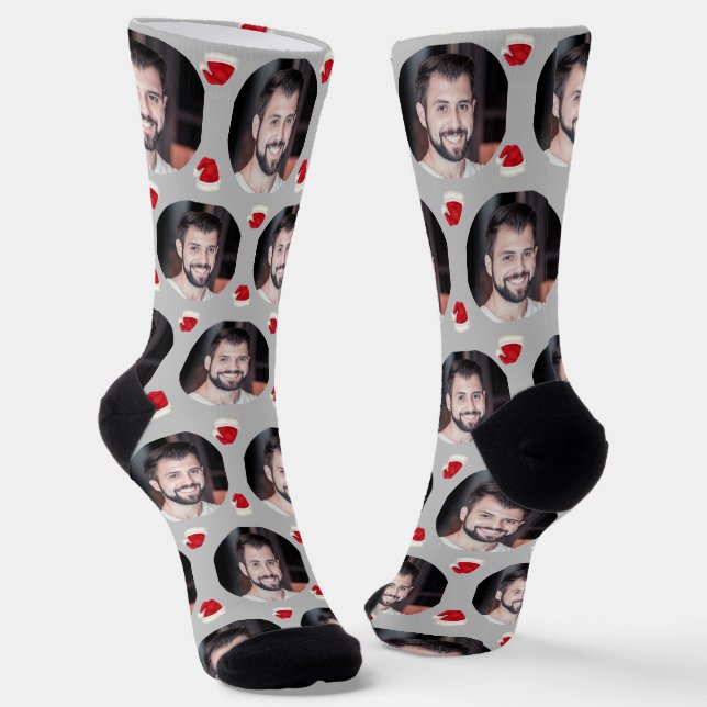 Photo of Boyfriend For Girlfriend Lt Grey Holiday Socks (Angled)