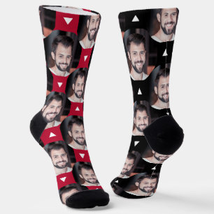 Photo of Boyfriend for Girlfriend Red Black Socks