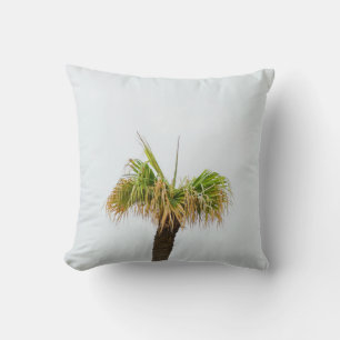 Photo of brown and green palm tree throw pillow