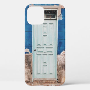 PHOTO OF BUILDING WITH WHITE WOODEN DOOR iPhone 12 CASE