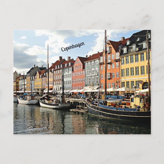 Photo of canal in Copenhagen Postcard (Front)
