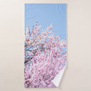 PHOTO OF CHERRY BLOSSOM TREE BATH TOWEL