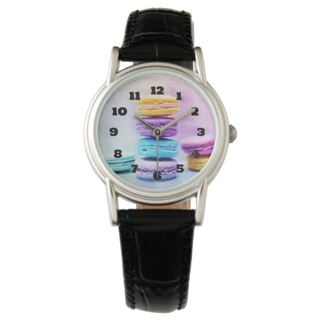 Photo of Colourful Delicious Macarons Watch (Front)