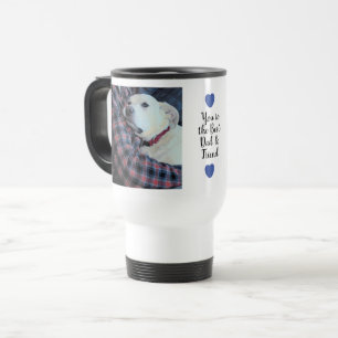 Photo of Cute Dog Best Dad and Friend Father's Day Travel Mug