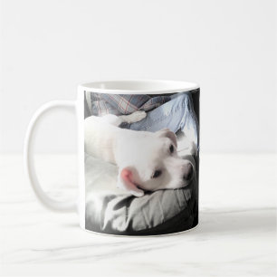 Photo of Cute Sweet Dog Hanging Out with Dad Coffee Mug
