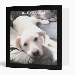 Photo of Cute Tired dog With Dad on Couch Black Binder