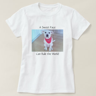 Photo of Cute White Dog With Sweet Face T-Shirt