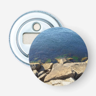 Photo of Deep Blue Atlantic Ocean Rocky Cliff Bottle Opener