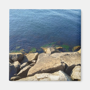 Photo of Deep Blue Atlantic Ocean Rocky Cliff Magnet