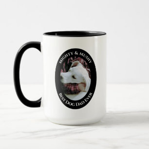 Photo of Dog Dad Hugging Labrador Retriever Mix Mug
