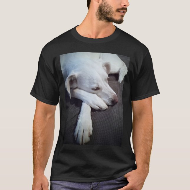 Photo of Dog Sleeping with cute big paws T-Shirt (Front)