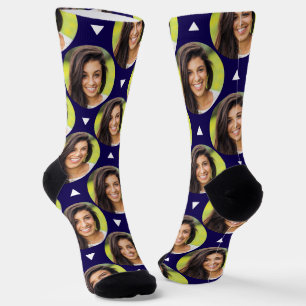 Photo of Girlfriend for Boyfriend Fun Dark Blue Socks