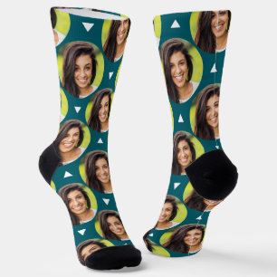 Photo of Girlfriend for Boyfriend Fun Dark Teal Socks