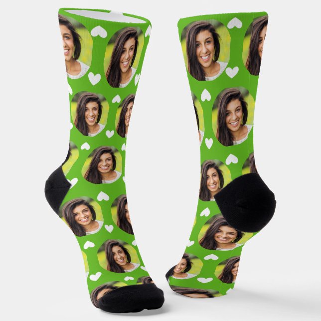 Photo of Girlfriend For Boyfriend Green Socks (Angled)