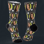Photo of Girlfriend For Boyfriend Hearts Grey Socks<br><div class="desc">These fun photo of girlfriend for boyfriend socks feature your own photo with a white hearts pattern on a grey background, and are sure to bring your boyfriend a smile! He will think of you every time he pulls on these socks, and will love them (and maybe make him love...</div>