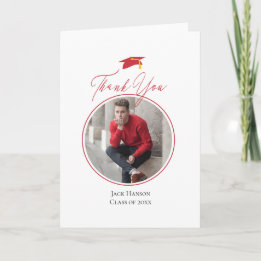 Photo of Grad, GRADUATION Thank You  Card