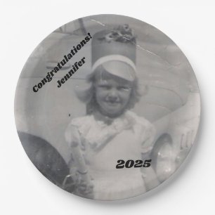 Photo of Graduate   Congratulations   Name & Year Paper Plate