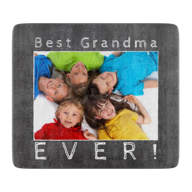 Photo of GrandKids for Gandma Cutting Board (Front)