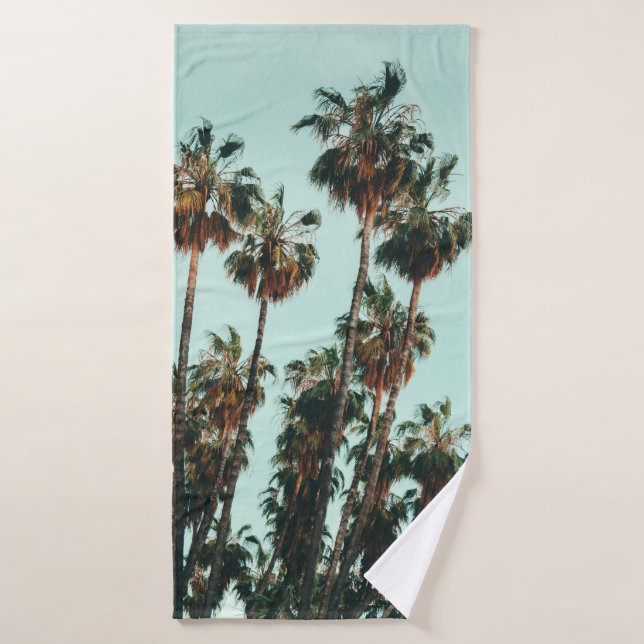 Photo of green palm trees bath towel (Bath Towel)