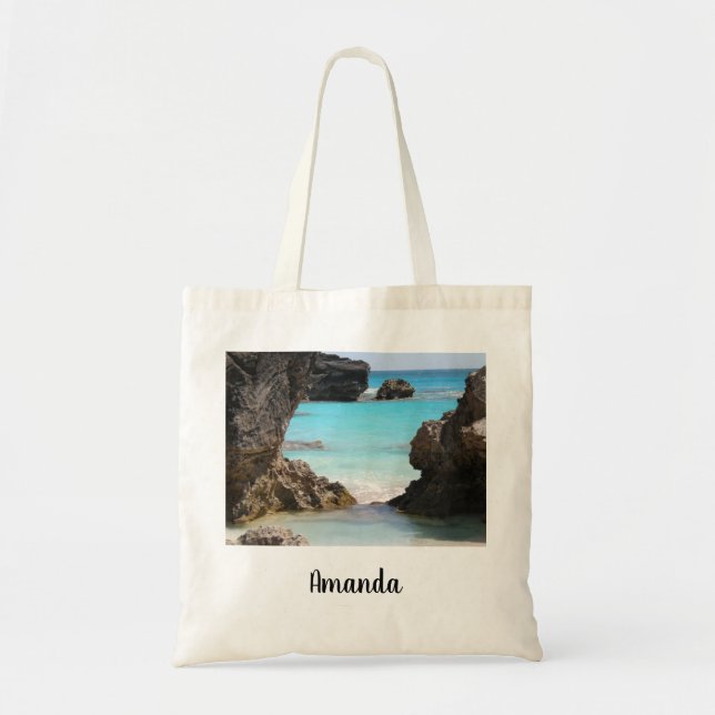 Photo of Island Coast & Tropical Sea Tote Bag (Front)
