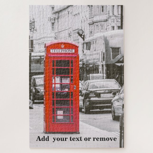 Photo of London red telephone box, United Kingdom, Jigsaw Puzzle (Vertical)