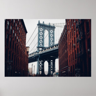PHOTO OF MANHATTAN BRIDGE DURING DAYTIME POSTER