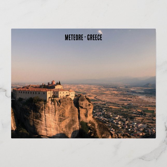 Photo of Meteore Foil Holiday Postcard (Front)