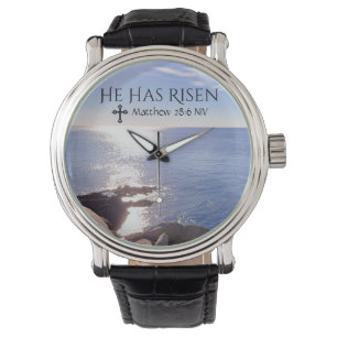 Photo of Ocean Christ has Risen Bible Verse Easter Watch