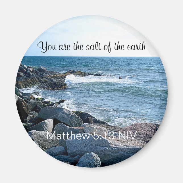 Photo of Ocean Salt of the Earth Bible Verse Magnet (Front)