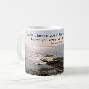 Photo of Ocean with God Knew You Bible Verse       Coffee Mug