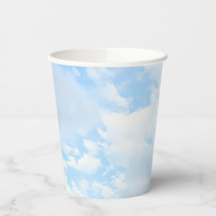 Photo of Peaceful Light Blue Sky Minimalist Paper Cups