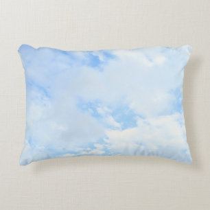 Photo of Peaceful Light Blue Sky Simple Accent Pillow