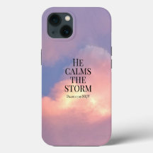 Photo of Pink Sky He Calms the Storm Bible Verse