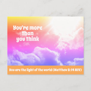 Photo of Sky You Are the Light of the World Orange Postcard