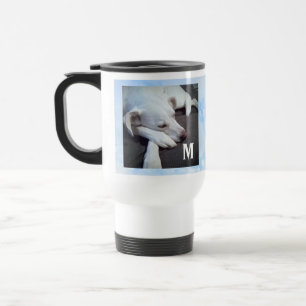 Photo of Sleeping Dog Blue Sky Bible Verse Initial Travel Mug