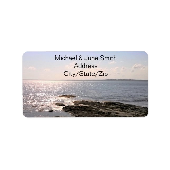 Photo of Sparkling Atlantic Ocean Label (Front)